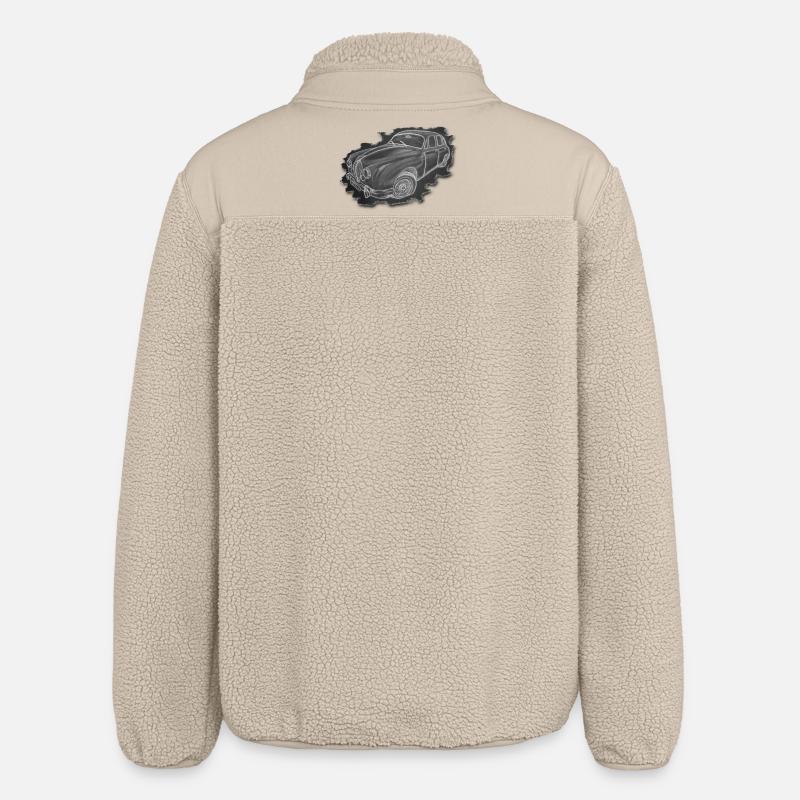 Oldtimer - Zeichnung - Relaxed Fit Unisex Sherpajacke von Stanley/Stella - Beige