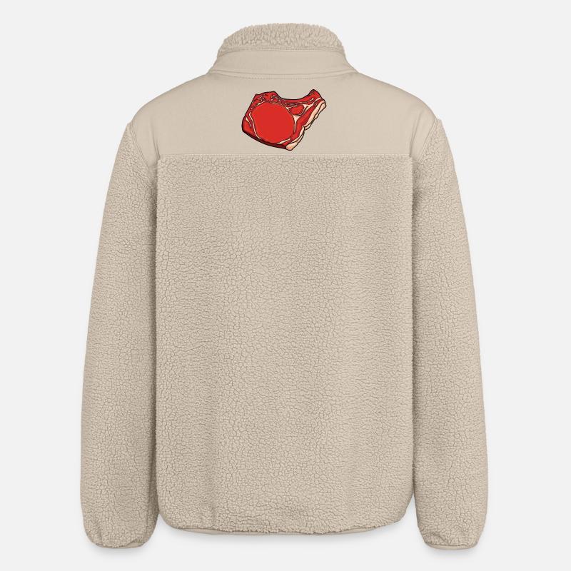 Dessin de steak - Veste sherpa unisexe coupe décontractée Stanley/Stella - beige