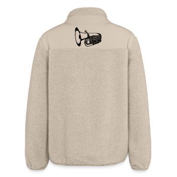 Tuba Zeichnung - Relaxed Fit Unisex Sherpajacke von Stanley/Stella - Beige - Hinten