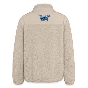 Buckelwal - Relaxed Fit Unisex Sherpajacke von Stanley/Stella - Beige - Hinten