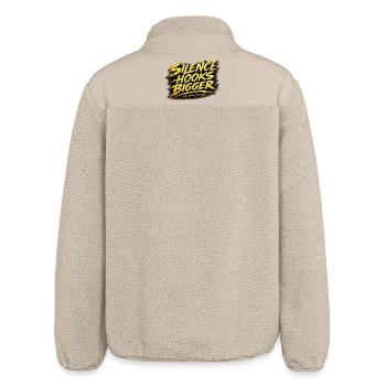 Silence Hooks – Mentalität beim größeren Karpfenangeln - Relaxed Fit Unisex Sherpajacke von Stanley/Stella - Beige - Hinten