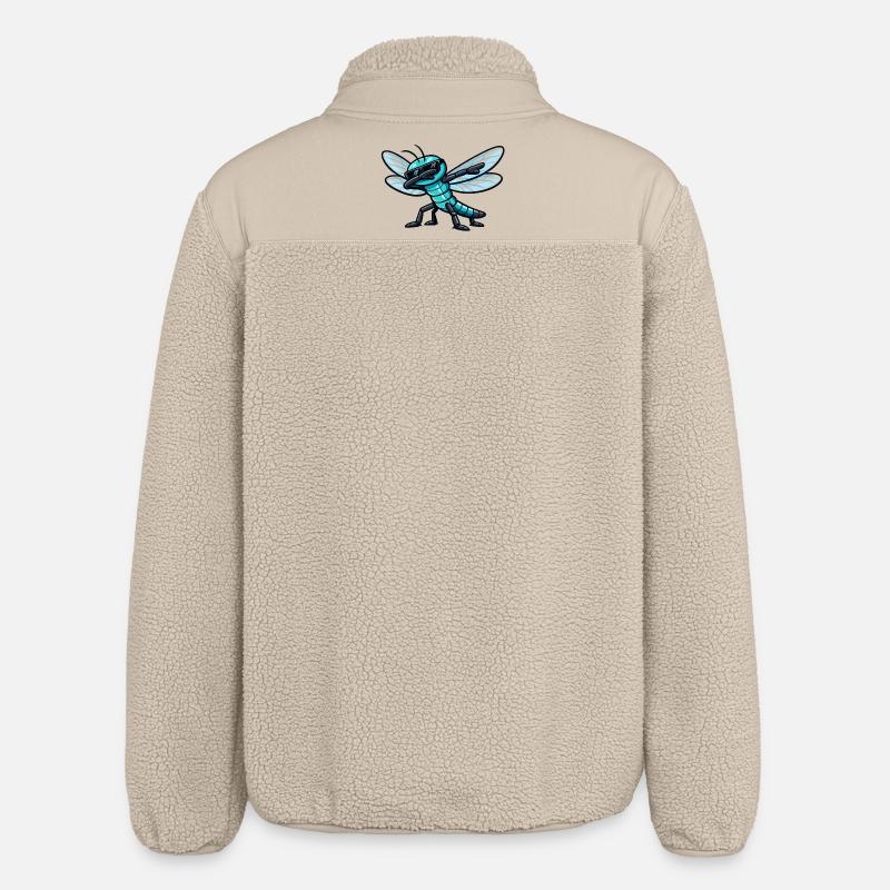 Dabbing Dragonfly - Relaxed Fit Unisex Sherpa Jacket by Stanley/Stella - beige