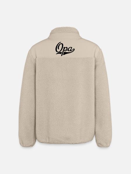 Opa - Relaxed Fit Unisex Sherpajacke von Stanley/Stella - Beige