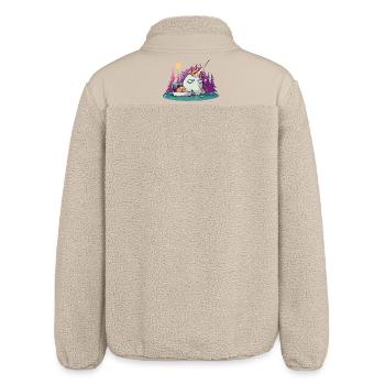 Licorne endormie près de l’étang - Veste sherpa unisexe coupe décontractée Stanley/Stella - beige - Dos