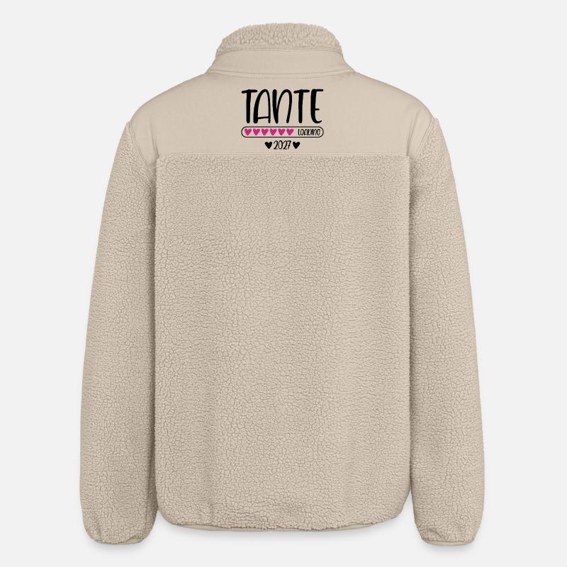 Tante 2027 loading Herzchen Ladebalken - Relaxed Fit Unisex Sherpajacke von Stanley/Stella - Beige