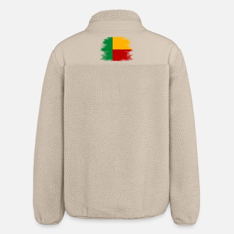 Benin_Flagge_used - Veste sherpa unisexe coupe décontractée Stanley/Stella - beige
