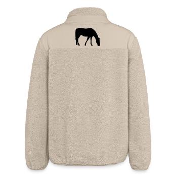 Horse - Relaxed Fit Unisex Sherpa Jacket by Stanley/Stella - beige - Back
