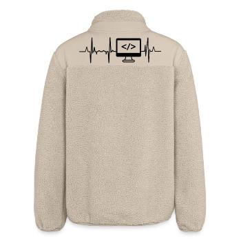 Programmierer Herzschlag - Relaxed Fit Unisex Sherpajacke von Stanley/Stella - Beige - Hinten