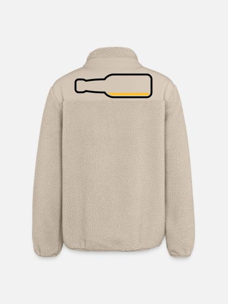 Bottiglia di birra vuota (Simbolo birra / POS 2C) - Giacca sherpa unisex vestibilità rilassata di Stanley/Stella - beige