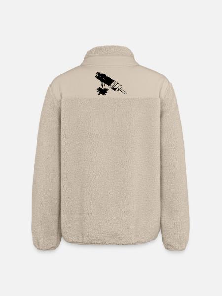 A brush and dripping paint - Relaxed Fit Unisex Sherpa Jacket by Stanley/Stella - beige