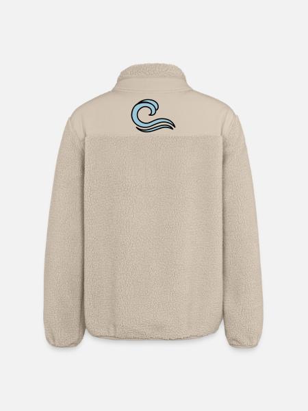 waves - Relaxed Fit Unisex Sherpa Jacket by Stanley/Stella - beige