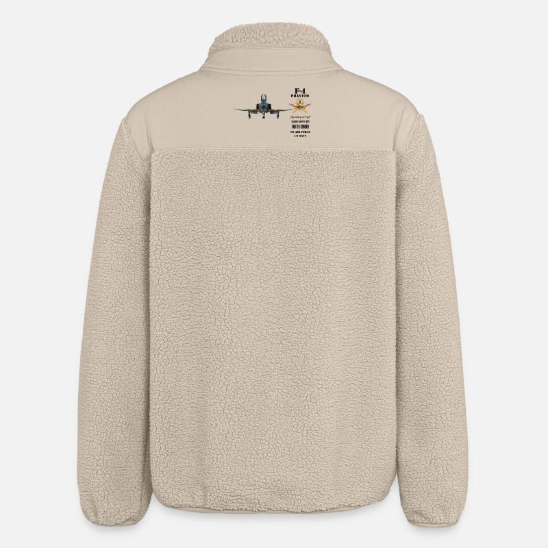 F-4 Phantom - Relaxed Fit Unisex Sherpa Jacket by Stanley/Stella - beige