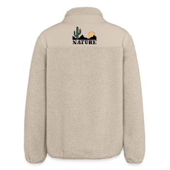 Nature and black desert - Relaxed Fit Unisex Sherpa Jacket by Stanley/Stella - beige - Back