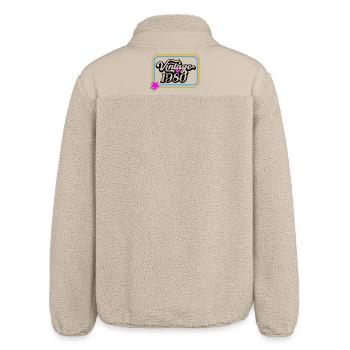 Vintage 1980's - Retro T-Shirt - Relaxed Fit Unisex Sherpa Jacket by Stanley/Stella - beige - Back