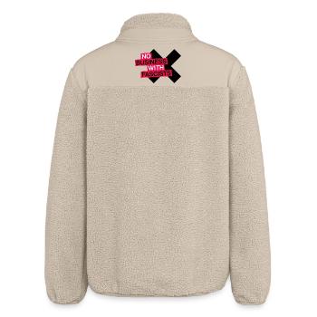 NO BUSINESS WITH FASCISTS - Relaxed Fit Unisex Sherpa Jacket by Stanley/Stella - beige - Back