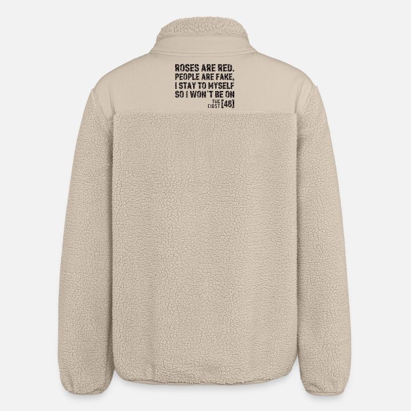 Isolierter Geist Dunkles Zitat - Relaxed Fit Unisex Sherpajacke von Stanley/Stella - Beige