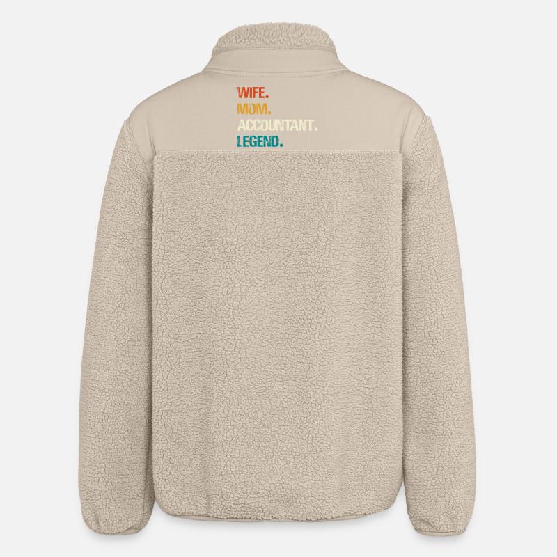Épouse Mère Comptable Légende - Veste sherpa unisexe coupe décontractée Stanley/Stella - beige
