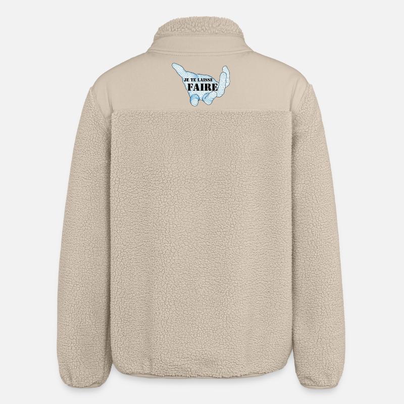 ICH LASSE DICH DAS MACHEN. - Relaxed Fit Unisex Sherpajacke von Stanley/Stella - Beige
