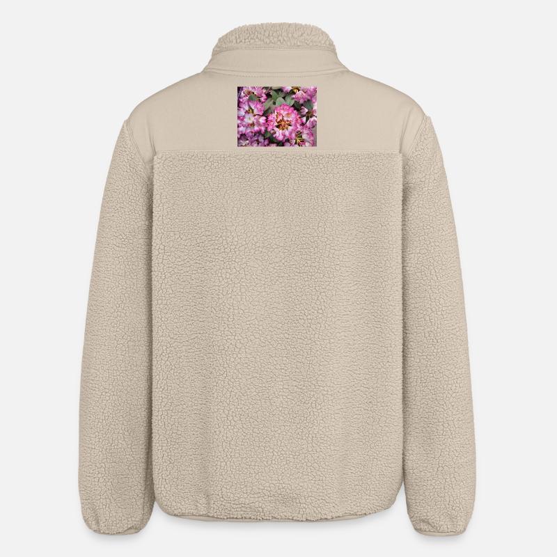 Rhododendron Rose Éclatant - Veste sherpa unisexe coupe décontractée Stanley/Stella - beige
