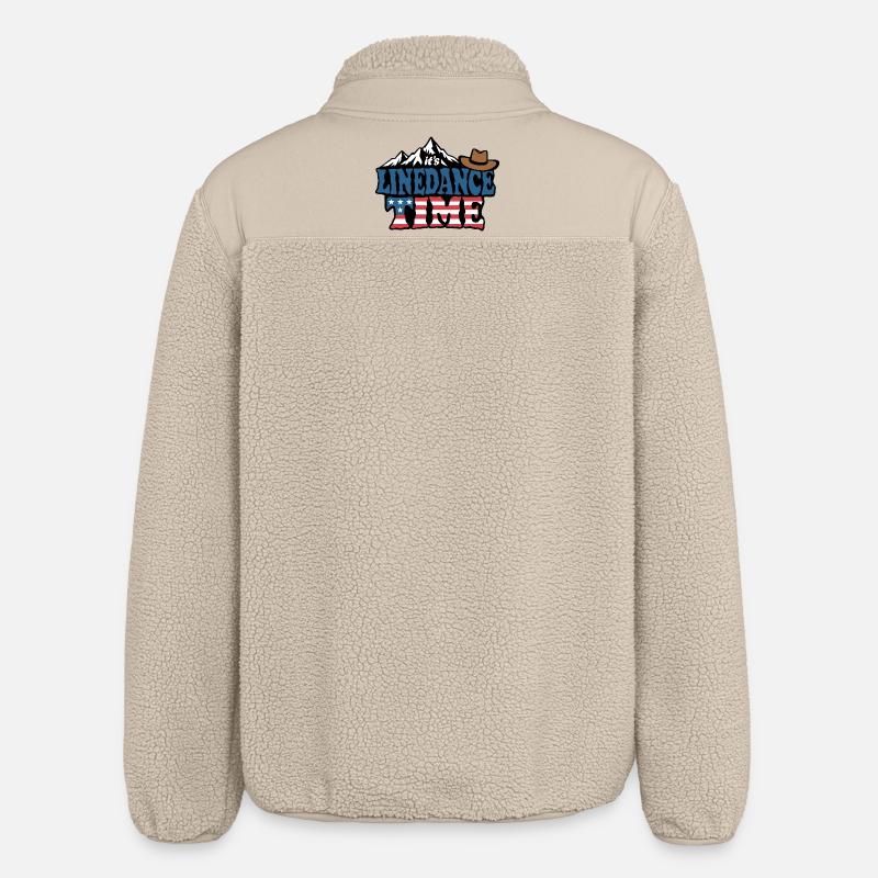 It's linedance time, Linedancing, Country Fan - Relaxed Fit Unisex Sherpa Jacket by Stanley/Stella - beige