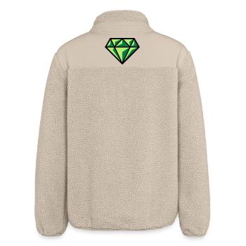 Diamant (Edelstein Brillant Symbol / POS Gre 3C) - Relaxed Fit Unisex Sherpajacke von Stanley/Stella - Beige - Hinten
