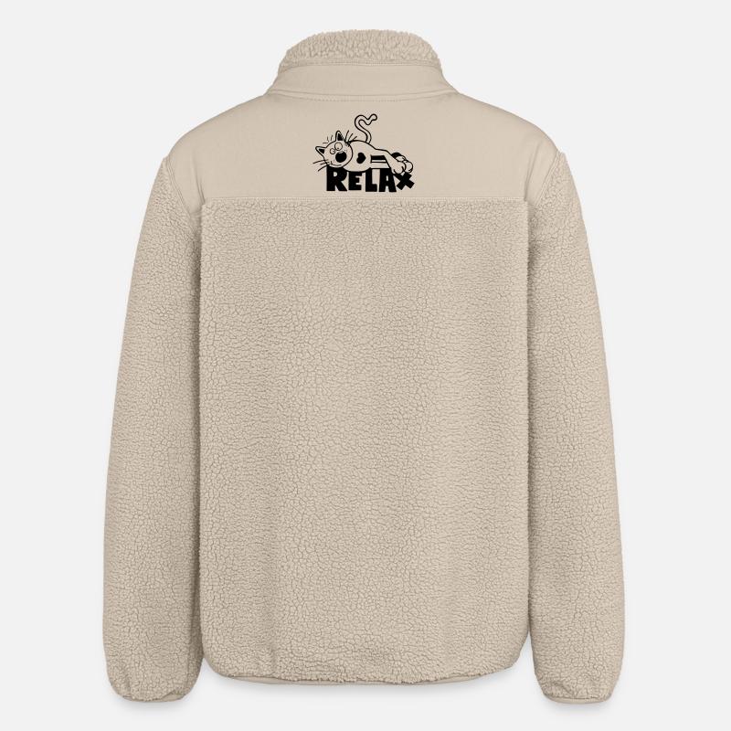 Relax Chat - Veste sherpa unisexe coupe décontractée Stanley/Stella - beige