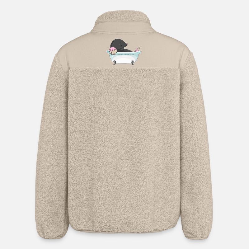 Mole Bathing Bathtub - Relaxed Fit Unisex Sherpa Jacket by Stanley/Stella - beige