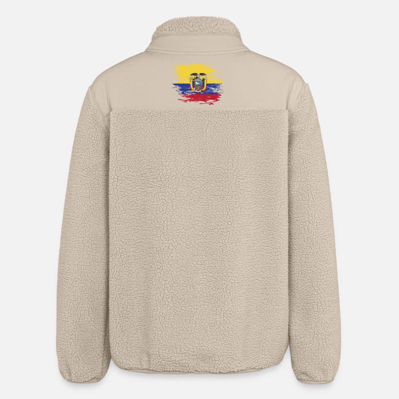 Ecuador Flagge used - Relaxed Fit Unisex Sherpajacke von Stanley/Stella - Beige