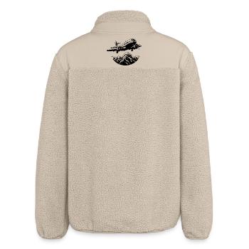 Flugzeug Grafik - Relaxed Fit Unisex Sherpajacke von Stanley/Stella - Beige - Hinten