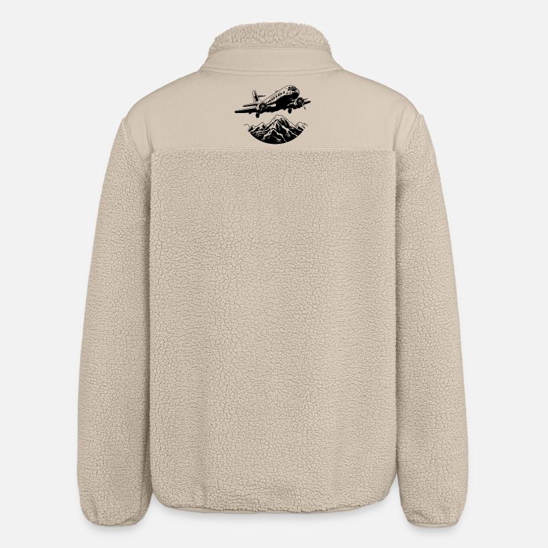 Graphisme d’avion - Veste sherpa unisexe coupe décontractée Stanley/Stella - beige