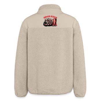 Döner Kebab - Marx, Engels, Lénine - Restauration rapide - Veste sherpa unisexe coupe décontractée Stanley/Stella - beige - Dos