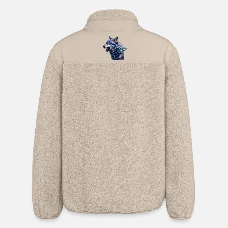 Loup Alpha - Veste sherpa unisexe coupe décontractée Stanley/Stella - beige