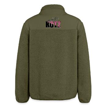 wüde Kotz - wilde Katze, Österreichischer Dialekt - Relaxed Fit Unisex Sherpajacke von Stanley/Stella - Khaki - Hinten