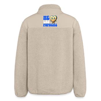 Pupusa Heart - Relaxed Fit Unisex Sherpa Jacket by Stanley/Stella - beige - Back