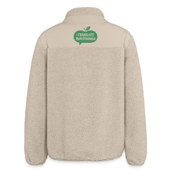 Diététicien(ne) Communication en nutrition - Veste sherpa unisexe coupe décontractée Stanley/Stella - beige - Dos