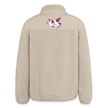 Crystal Skull - Horse (by Leni Riosa) - Relaxed Fit Unisex Sherpa Jacket by Stanley/Stella - beige - Back