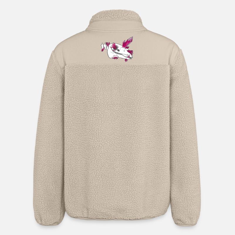 Crâne de Cristal - Cheval (par Leni Riosa) - Veste sherpa unisexe coupe décontractée Stanley/Stella - beige