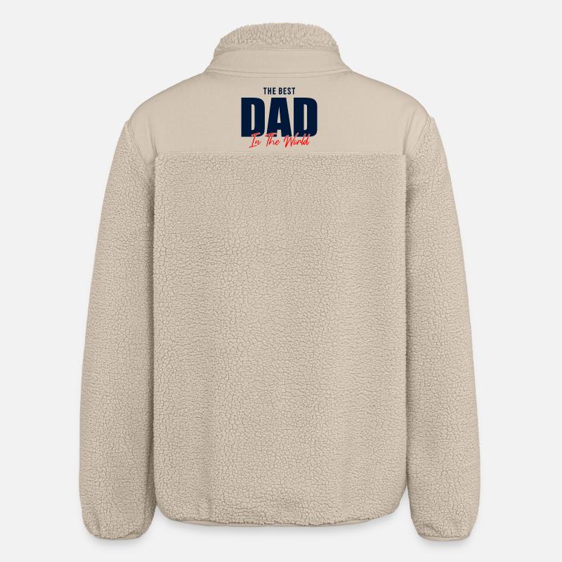 Bester Vater der Welt Geschenkhemd - Relaxed Fit Unisex Sherpajacke von Stanley/Stella - Beige