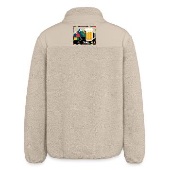Trail Ale Wandern Bier Berge - Relaxed Fit Unisex Sherpajacke von Stanley/Stella - Beige - Hinten