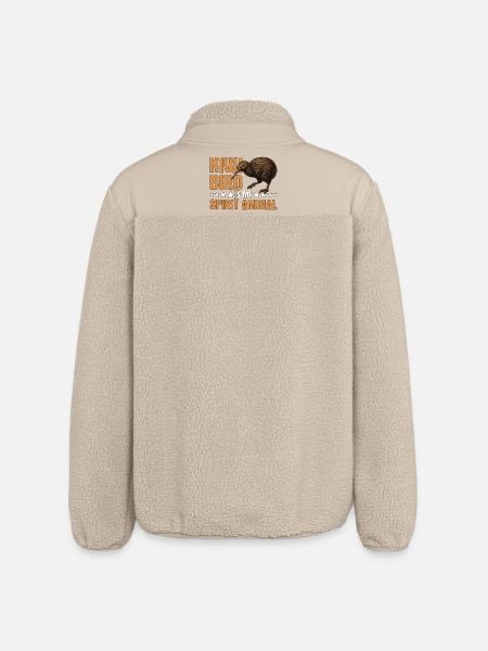 Kiwi-Vogel ist mein Geisttier Neuseeland - Relaxed Fit Unisex Sherpajacke von Stanley/Stella - Beige