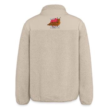 Tiger Ślimak | Lustiges polnisches Meme Shirt - Relaxed Fit Unisex Sherpajacke von Stanley/Stella - Beige - Hinten