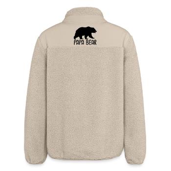 Papa Bear - Relaxed Fit Unisex Sherpajacke von Stanley/Stella - Beige - Hinten