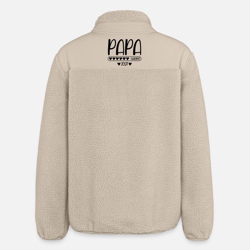 Papa 2027 loading - Relaxed Fit Unisex Sherpajacke von Stanley/Stella - Beige
