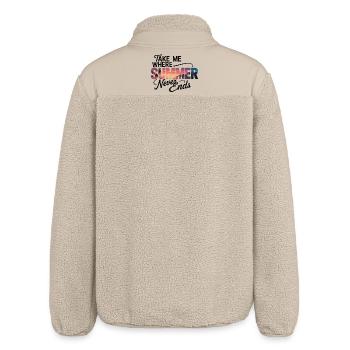 Vacation Sun Beach T-Shirt Summer Never Ends - Relaxed Fit Unisex Sherpa Jacket by Stanley/Stella - beige - Back