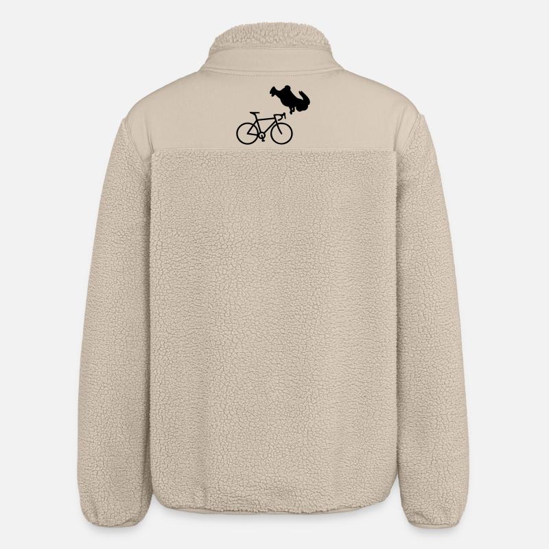 Bicycle Cycling Bunny - Relaxed Fit Unisex Sherpa Jacket by Stanley/Stella - beige