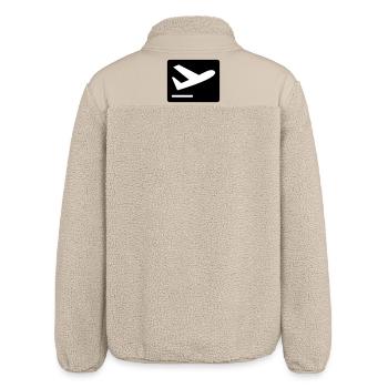 Airplane taking off - Relaxed Fit Unisex Sherpa Jacket by Stanley/Stella - beige - Back