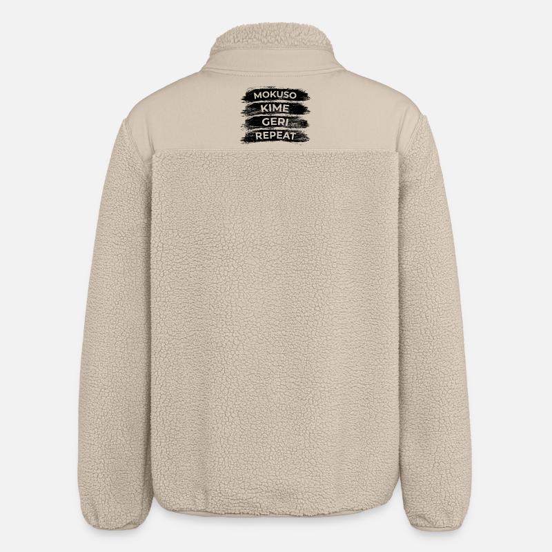 Karate Techniques - Relaxed Fit Unisex Sherpa Jacket by Stanley/Stella - beige