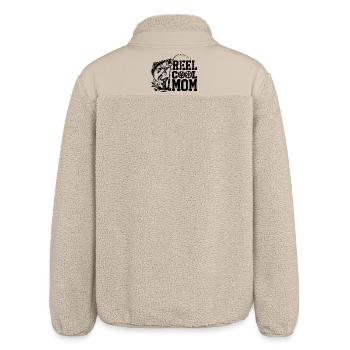 Pêche, pêcheur, pêcheur, pêcheur, poisson, moulinet, Cool Mom - Veste sherpa unisexe coupe décontractée Stanley/Stella - beige - Dos