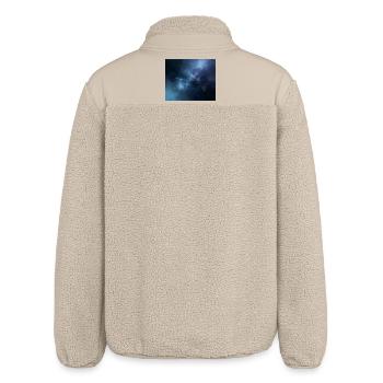 Tiefblaue Nebelwellen - Relaxed Fit Unisex Sherpajacke von Stanley/Stella - Beige - Hinten
