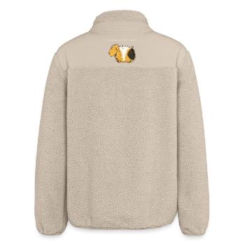 Funny Gurkenmonster I Meerschweinchen Comic - Relaxed Fit Unisex Sherpajacke von Stanley/Stella - Beige - Hinten